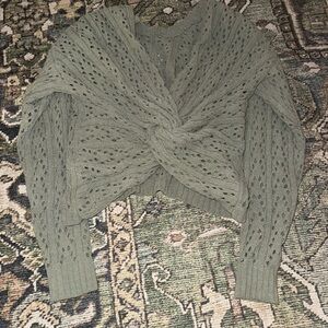 Poof! Women's Green Knit Sweater